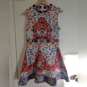 A-line Paisley Floral Dress